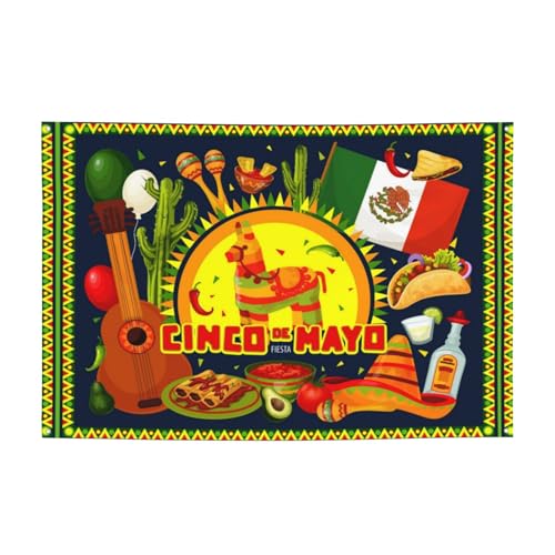 Image of Cinco De Mayo 2026 Banner Party Background Decorations 47x71 Inch Party Supplies
