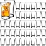 Xvvirnt 1.5 Ounce Shot Glass Bulk with Heavy Base,40 Pack Clear Shot Glasses Bulk, Clear Small Whiskey Glasses, Small Glass Cups for Vodka, Whiskey, Tequila, Espresso, Liquor