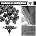 20Pcs Hood Insulation Retainers Push-Type Retainer Clips - Replacement for Chrysler Jeep Dodge Ram Cherokee Grand Cherokee - OEM 4878883AA LH LHS Nylon Clip Fasteners Push Pin Screws
