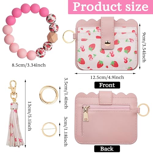 Image of Wristlet Wallet for Women with Keychain - RFID Card Holder Small Wallet Wristlet with Key Ring