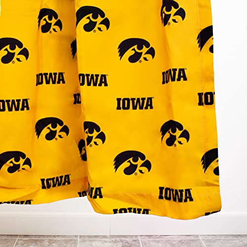 Image of College Covers Everything Comfy Iowa Hawkeyes Bright and Colorful Shower Curtain Cover