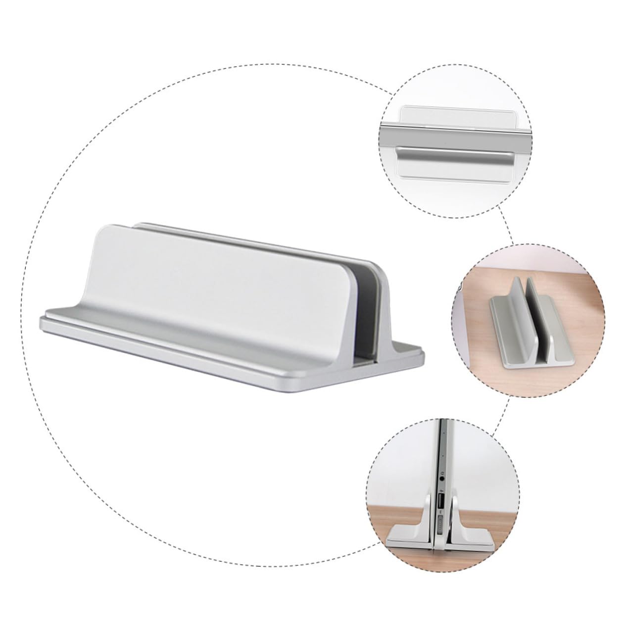 DOITOOL Supporto Verticale Per Laptop in Lega Di Alluminio Base Per Laptop Supporto Per Scrivania Per Tablet Resistente e Per Uso Domestico e