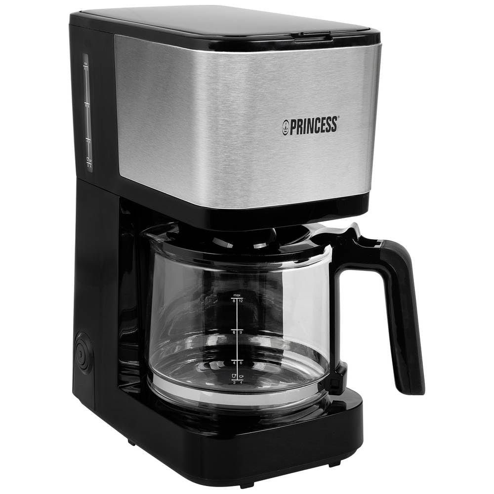 Princess Compact 12, cafetière filtre, 12 tasses, 1,25 L, maintien au chaud