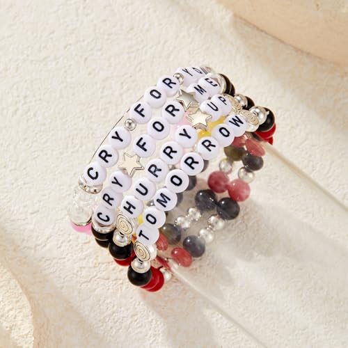 Punk Hurry Up Bracelet Cry for Me Concert Outfit Match Bracelet for Fans Gift Women Men3