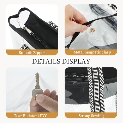Bolso Tote Transparente Fammart 12x6x12 con Cierre miniatura 7