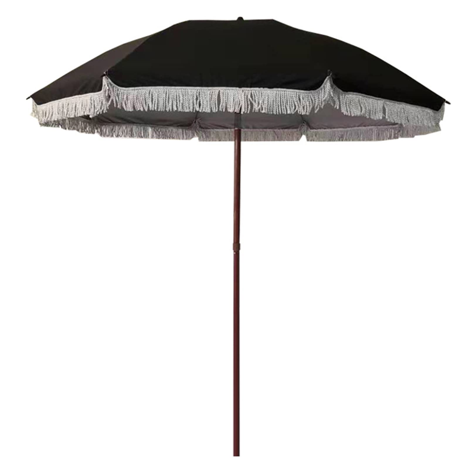 WDSOPK Outdoor Push Button Tilt Umbrella,Patio Umbrellas Outdoor Canopy Patio Table Market Umbrella With Fringe,16 Sturdy Ribs