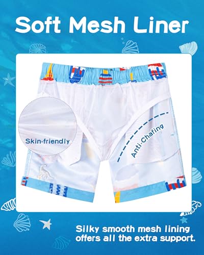 Image of SURF CUZ Boys Swim Trunks Toddler Swim Shorts UPF 50+ Bathing Suit for Boy Swimsuit Quick Dry Mesh Beach Boardshorts Swimwear