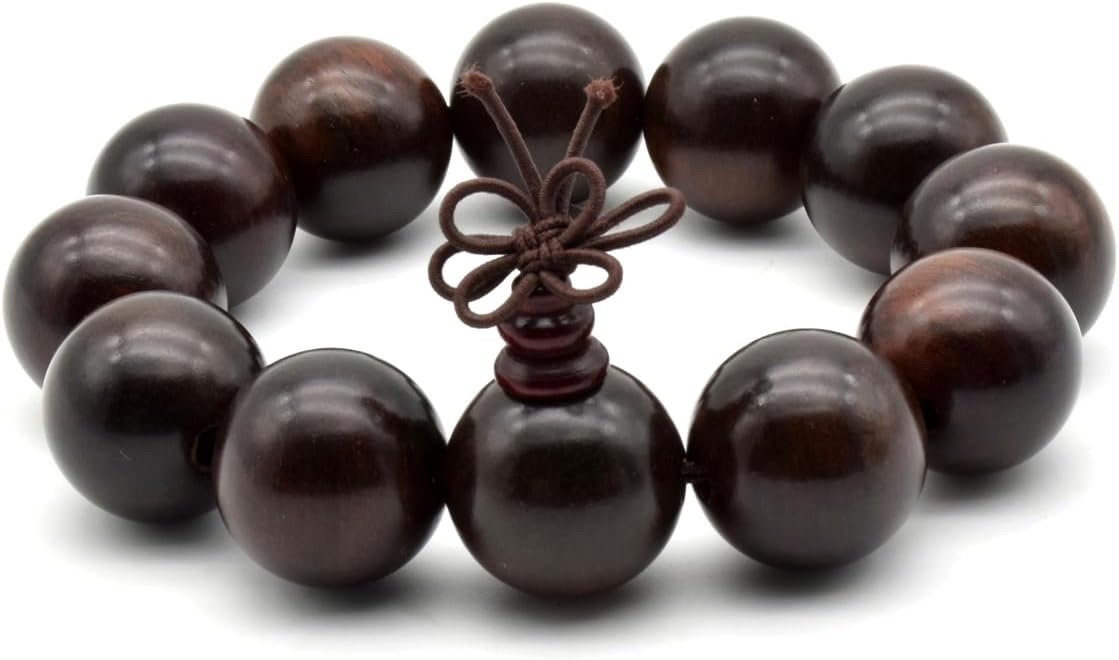 Zen Dear Unisex Natural Rosewood Prayer Beads Buddha Buddhist Prayer Meditation Mala Necklace Bracelet - Image 2