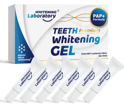 Whitening Laboratory Teeth Whitening Gel - Sensitivity Free Formula - Helps to Remove Stains - Enamel Safe - Professional Results, 6 ml (Pack of 1)