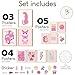 97 Decor Cute Preppy Room Decor Aesthetic - Pink Preppy Posters for Bedroom, Trendy Prints for Wall Decorations, Light Pink Art Retro Pictures, Dorm Wall Art for College Teen Girl Apartment (Unframed)