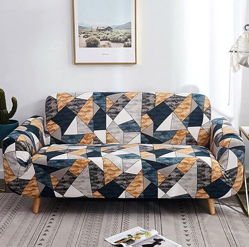 Image of Gurnoor Universal Triple Seater Sofa Cover Big Elasticity Cover for Couch 140 GSM Sofa Slipcover (Orange-Prism, 185-230cm)