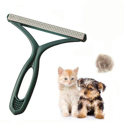 Pet Hair Remover for Carpet Sofa Car Furniture Stairs Pet Bed Rugs Silicone Cat Fuzz Cleaning Reusable Tool Portable Lint Remover Carpet Rake Removal Dog Hair Scraper for Clothing - (Green)