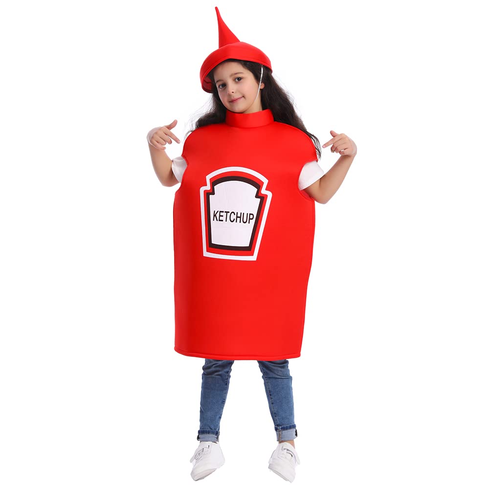 DSplay Kids Mustard Ketchup Costume Halloween Party