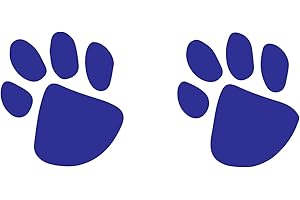 Blue Paw Print Temporary Tattoos (20-Pack) | Skin-Safe | USA-Made | Removable