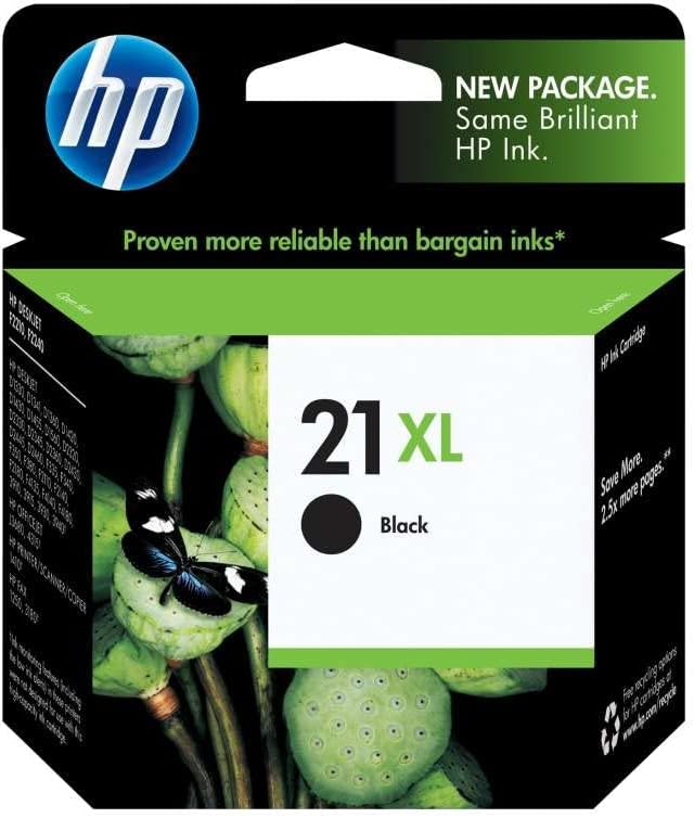 HP 21XL C9351CE, Negro, Cartucho de Tinta de Alta Capacidad Original