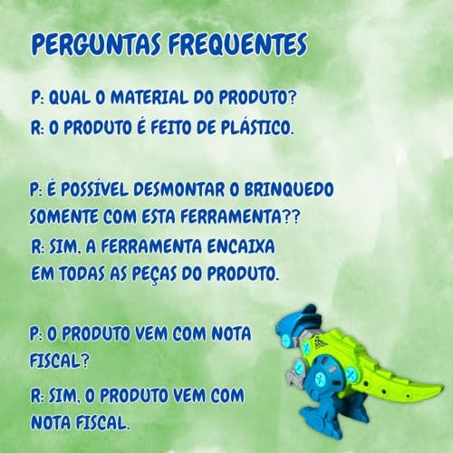 Europio - Dinossauro De Brinquedo De Montar E Desmontar Com Chave