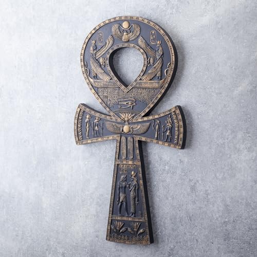 Sculpture murale Ankh Veronese Design plaque égyptienne décoration maison