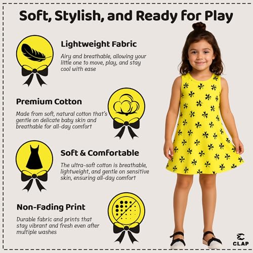 Image of CLAP Baby Girl's Midi Dress (Pack of 4)