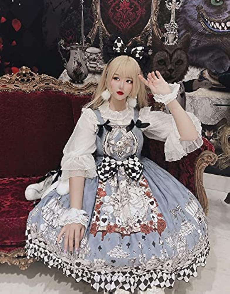 アリス風♡レースたっぷりフレアスカート ロリィタ ロリータ Amazon.co.jp: ロリータ甘いプリンセスプリーツスカートピンクの