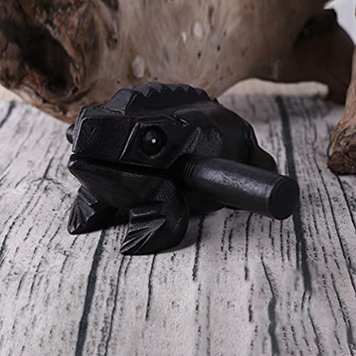 WINOMO Instrumentos de Percussão de Madeira Sapo Coaxar Tailândia Sapo Animal Estatueta De Madeira C