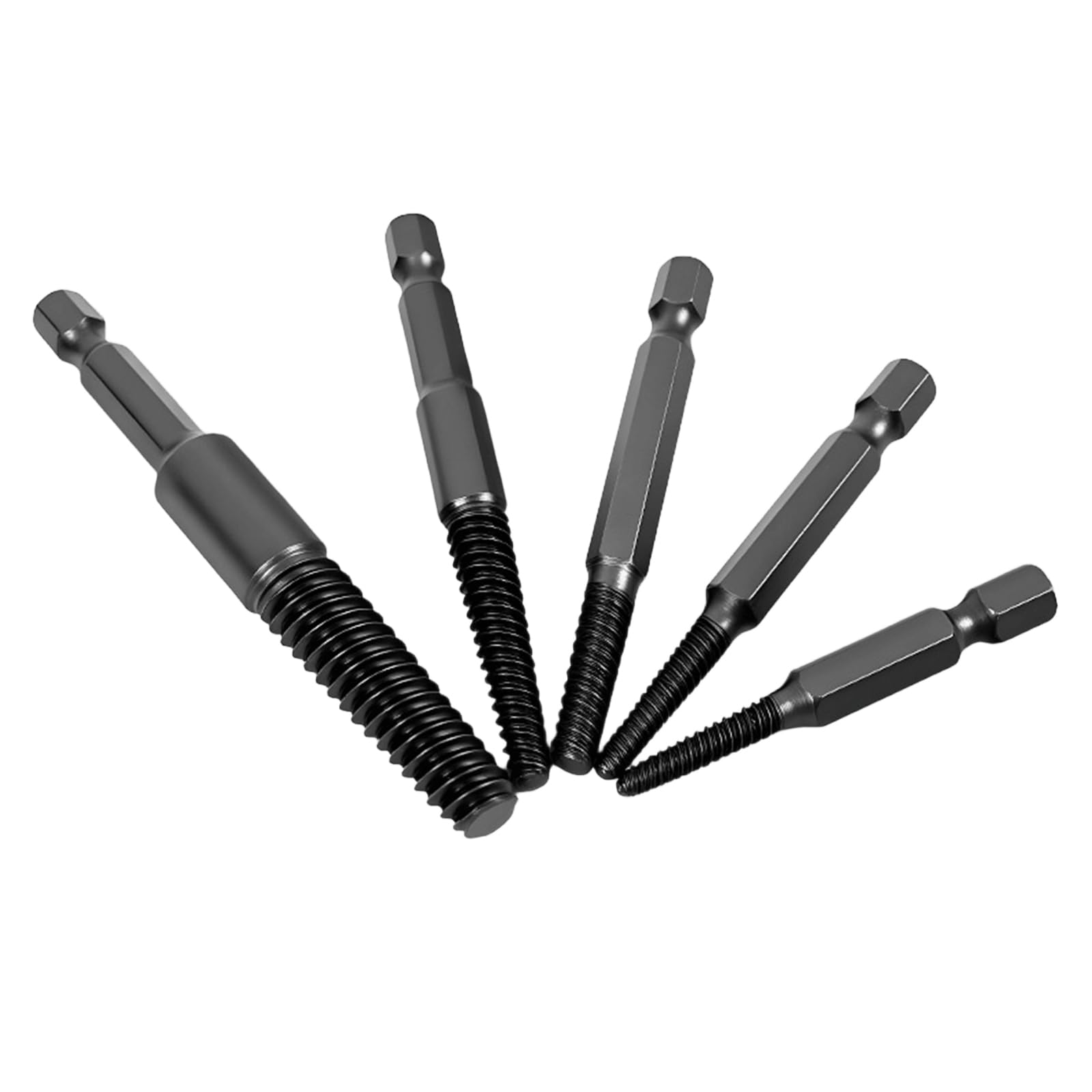 Alloy Steel Screw Removal Tool Set with Hexagonal Handle Screw Removers for Power Drill and Manual Tool Compatibility Electric Extractors