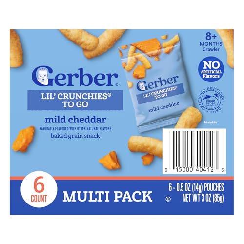 Image of GERBER Healthy Snacks Crunchies To Go Mild Cheddar 6x0.5oz