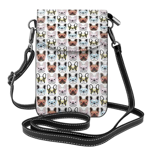 Bouledogue français avec des lunettes petits sacs bandoulière