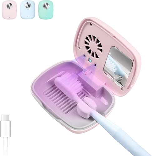 Miniatura 8 de ELMWAY Estuche desinfectante para cepillos de dientes UV, esterilizador de cepillo de dientes, cubierta portátil para cepillos de dientes con carga