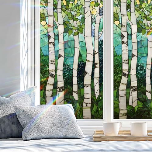 Película decorativa para ventana estilo vitral 17.5 x 39 pulgadas miniatura 4