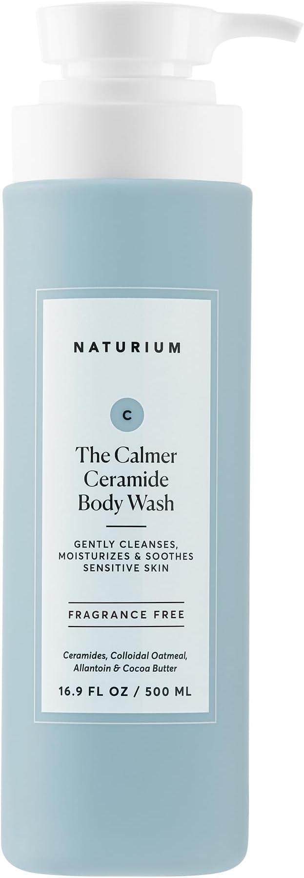 The Calmer Ceramide Body Wash, Frangrance-Free, Cleansing & Moisturizing for Dry, Sensitive Skin, Dermatologist-Tested, Paraben & Cruelty-Free, 16.9 oz