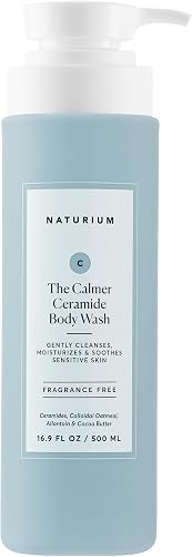 Naturium The Calmer Ceramide Body Wash, Frangrance-Free, Cleansing & Moisturizing for Dry, Sensitive Skin, Dermatologist-Tested, Paraben & Cruelty-Free, 16.9 oz