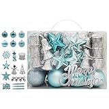 Weihnachtskugeln Christbaumschmuck Aufhänger Christbaumkugeln für den Weihnachtsbaum Weihnachtsbaumschmuck Weihnachtsbaumkugeln (Blau)