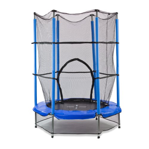 GSD 14443 - Cama elástica Infantil con Red (1,40 m de diámetro), Color Azul y Negro