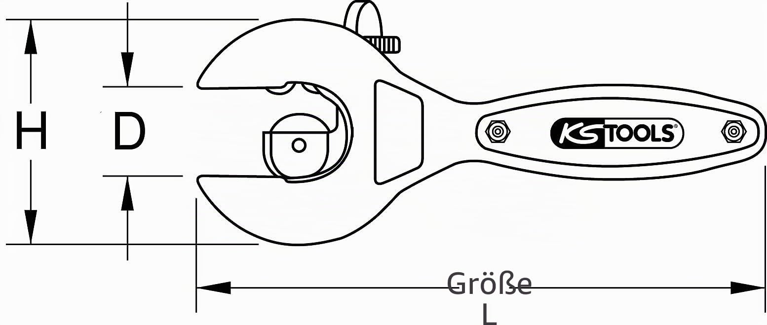 KS Tools 104.5022 Ratschen-Rohrabschneider, 6-23mm | Rohrschneider mit Ratsche, Ø6 - 23 mm, gehärtete Klinge