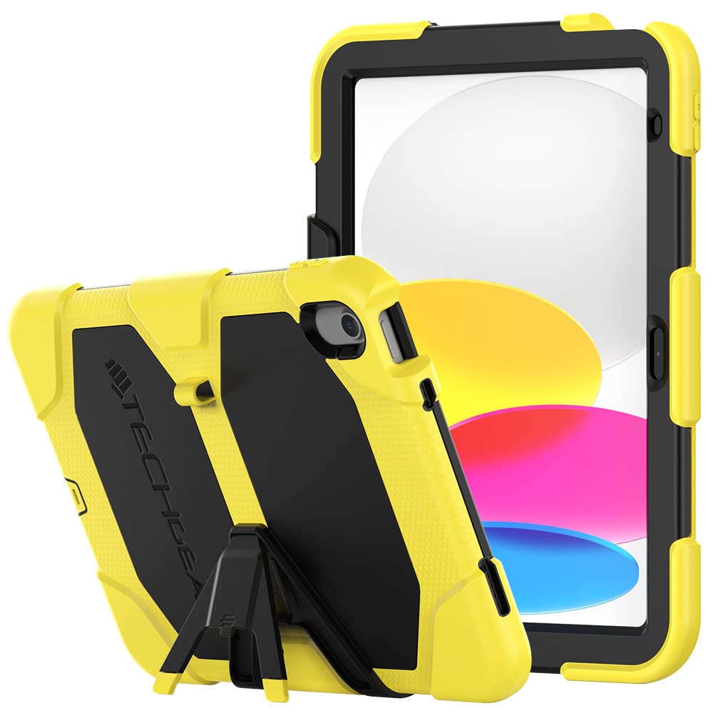 MRUOZRUI Hoes voor iPad (A16) 11.10e generatie (2025-2022) waterdichte, schokbestendige, valbestendige volledige beschermhoes met geïntegreerde displaybescherming, penhouder, standaard, schouderriem