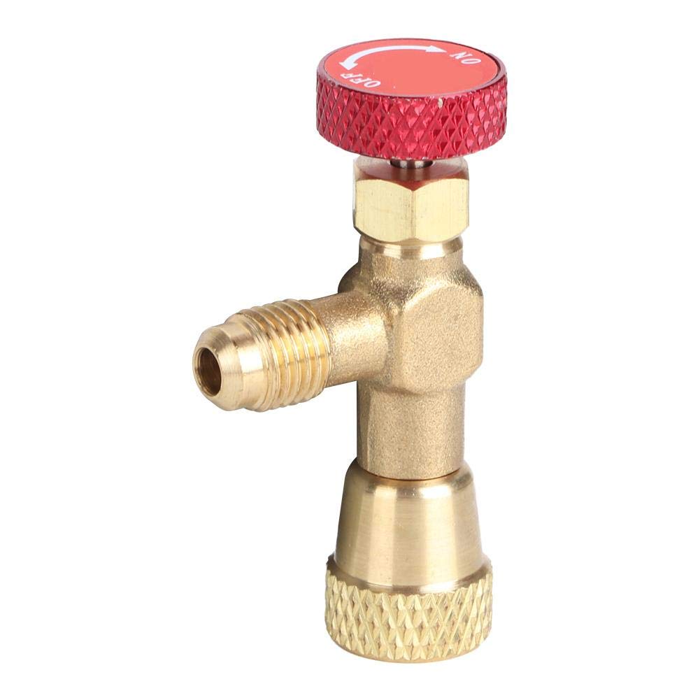 Candeon R410A Refrigerant Valve Air Conditioning Refrigerant R410A Air Conditioner Refrigerant Valve Adapter 1/4" Male to 5/16" Female Control Valve