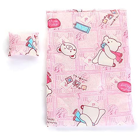 RUIYELE 2 pcs Dollhouse Blanket and Pillow Doll Bedding Set Doll Bed Pillow Doll Quilt for Girl Doll House Living Room Or Bedroom Decor Cover