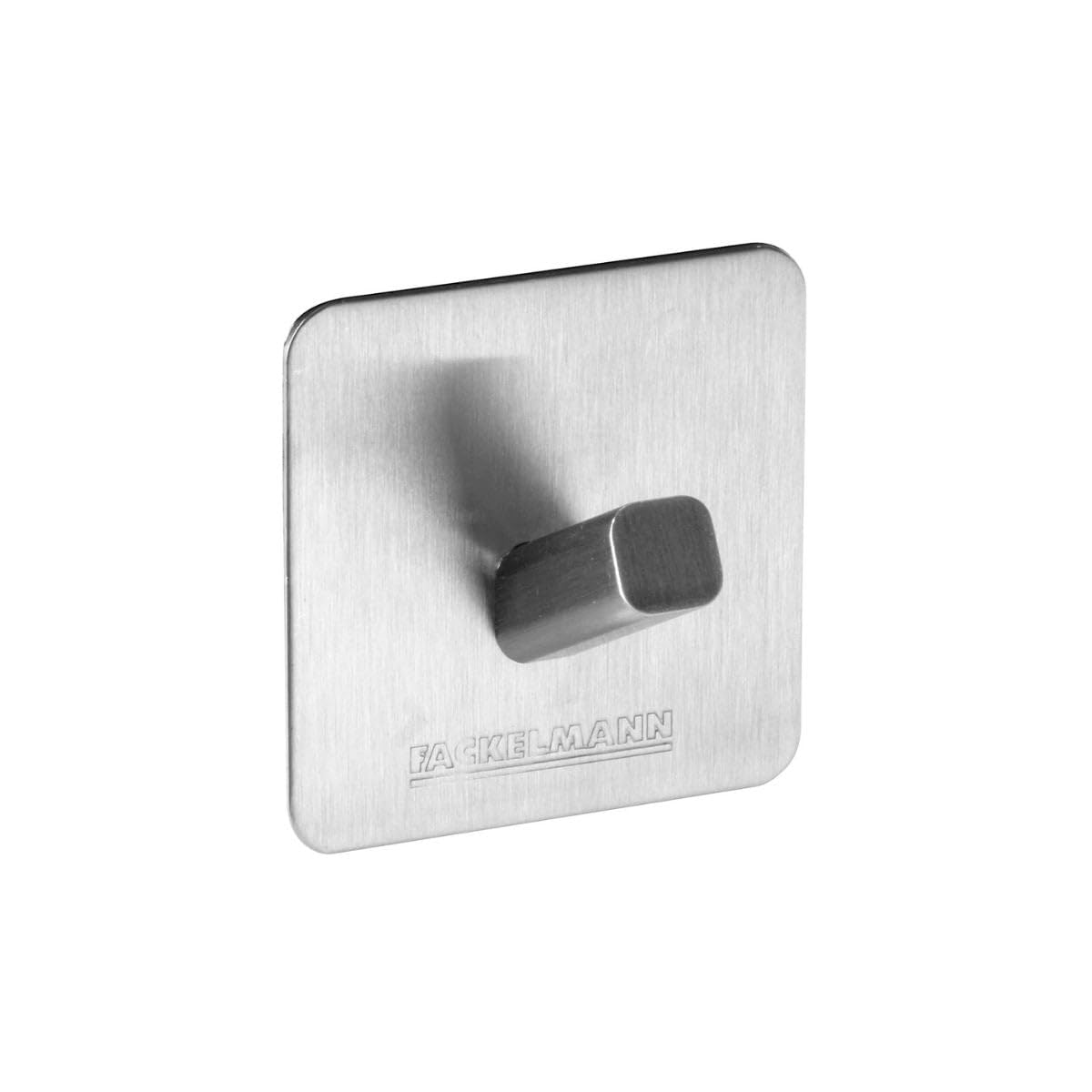 Fackelmann Quadratic Adhesive Hook, Silver, 2 x 2-Inch