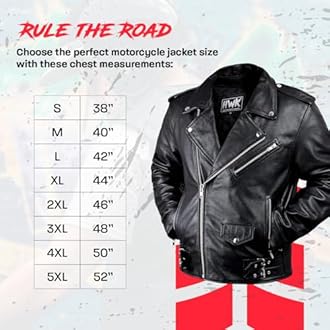 HWK Brando Leather Motorcycle Jacket for Men, Genuine Black Leather Jacket with Removable CE Armor for Motorbike Riding