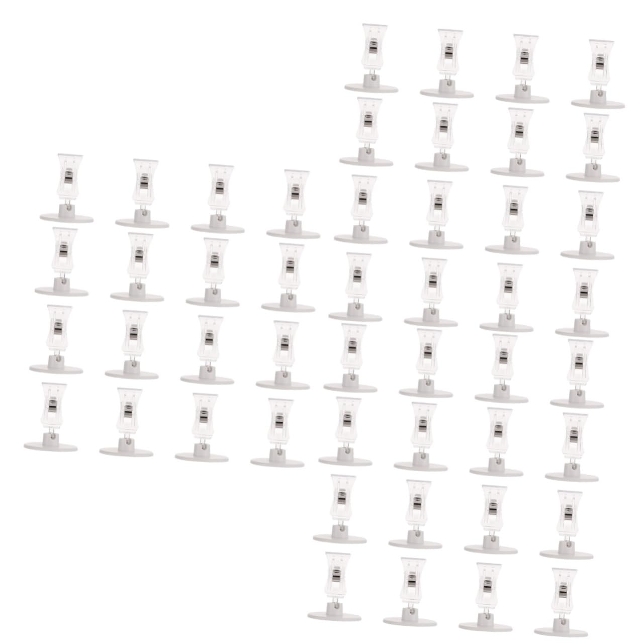 48pezzi Supporti Per Etichette Rotanti Plastica Clip Per Cartelli Pubblicitari e Menu Stands Trasparenti Per Ufficio e Negozio