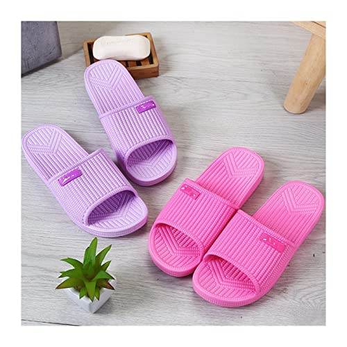 Beach Sandals Slippers Female Summer Soft Bottom Home Slippers Wearable Bathroom Bath Hotel Sandals Female Pillow Slippers(Silver Bead Blue,36)3
