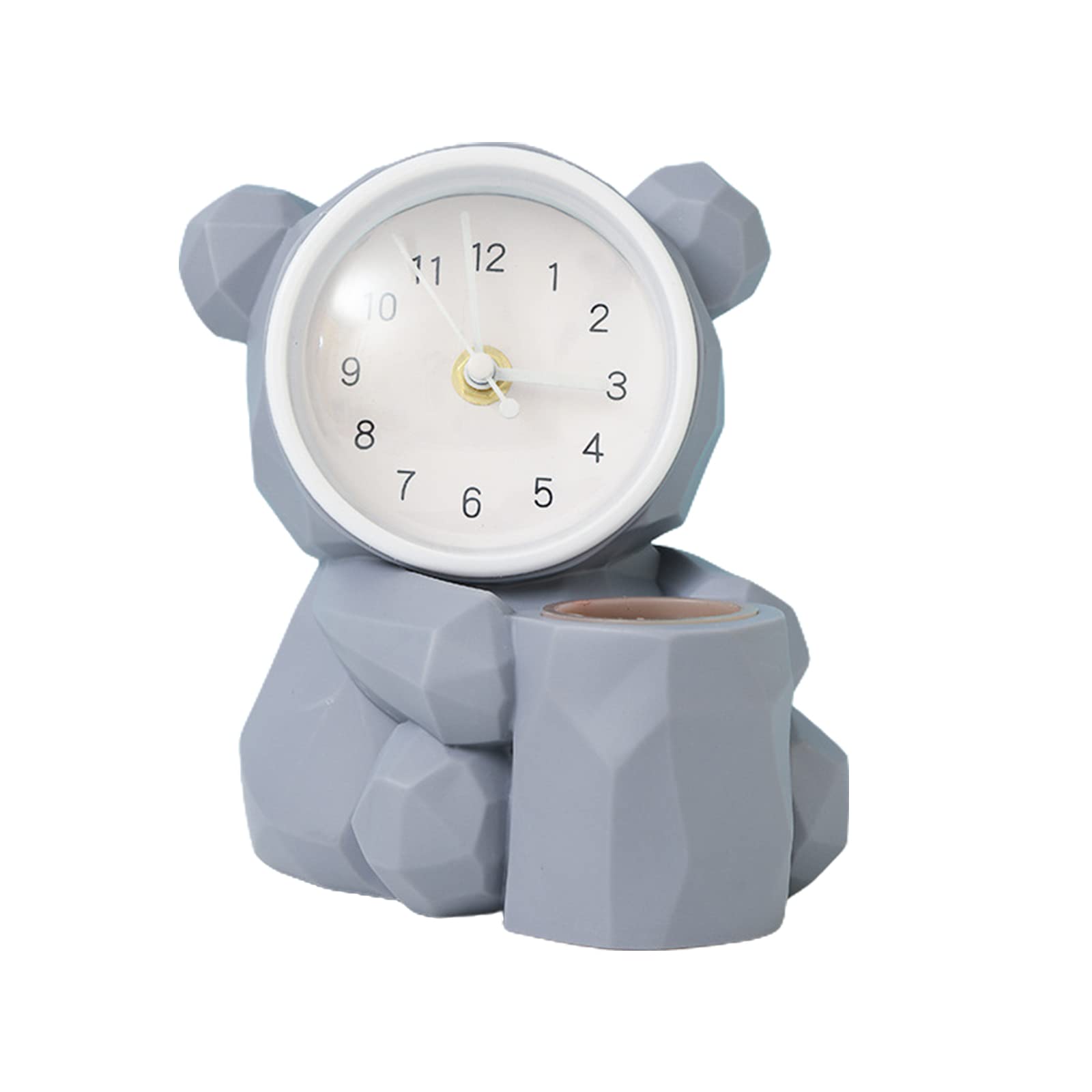 Tsophreniq Desk Pencil Pen Holder Multifunctional Alarm Clock Piggy Bank Desktop Organizer Stationery Storage Box School Supplies Space-Saving Pen Stand