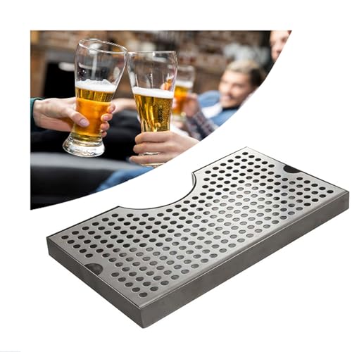 Bandeja de goteo de acero inoxidable con base rectangular limpia para barra de cerveza 2