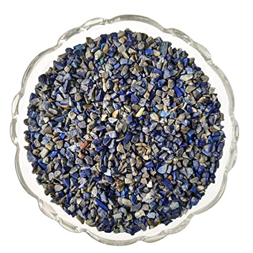 Image of Healing Crystal Chips for Vastu Natural Lapis Lazuli Chips Stone 50 Gm Lapis Lazuli Crystal Stone Chips Dust Raw Rough Stone for Reiki Healing Meditation