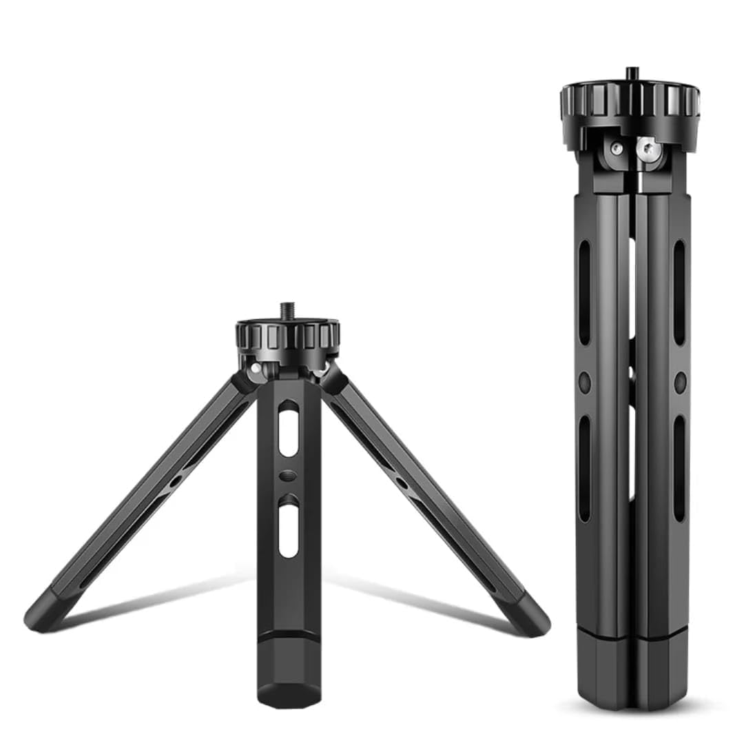 Universal 4 Stop Height Adjustable Metal Tripod Table Mount Compatible with DJI Ronin 2/3/4, RSC, OM 4/5/6/7 Mobile & Any DSLR Camera Gimal 4Kg Load Capacity 1/4" Screw Compatible Accessories (KT-3)