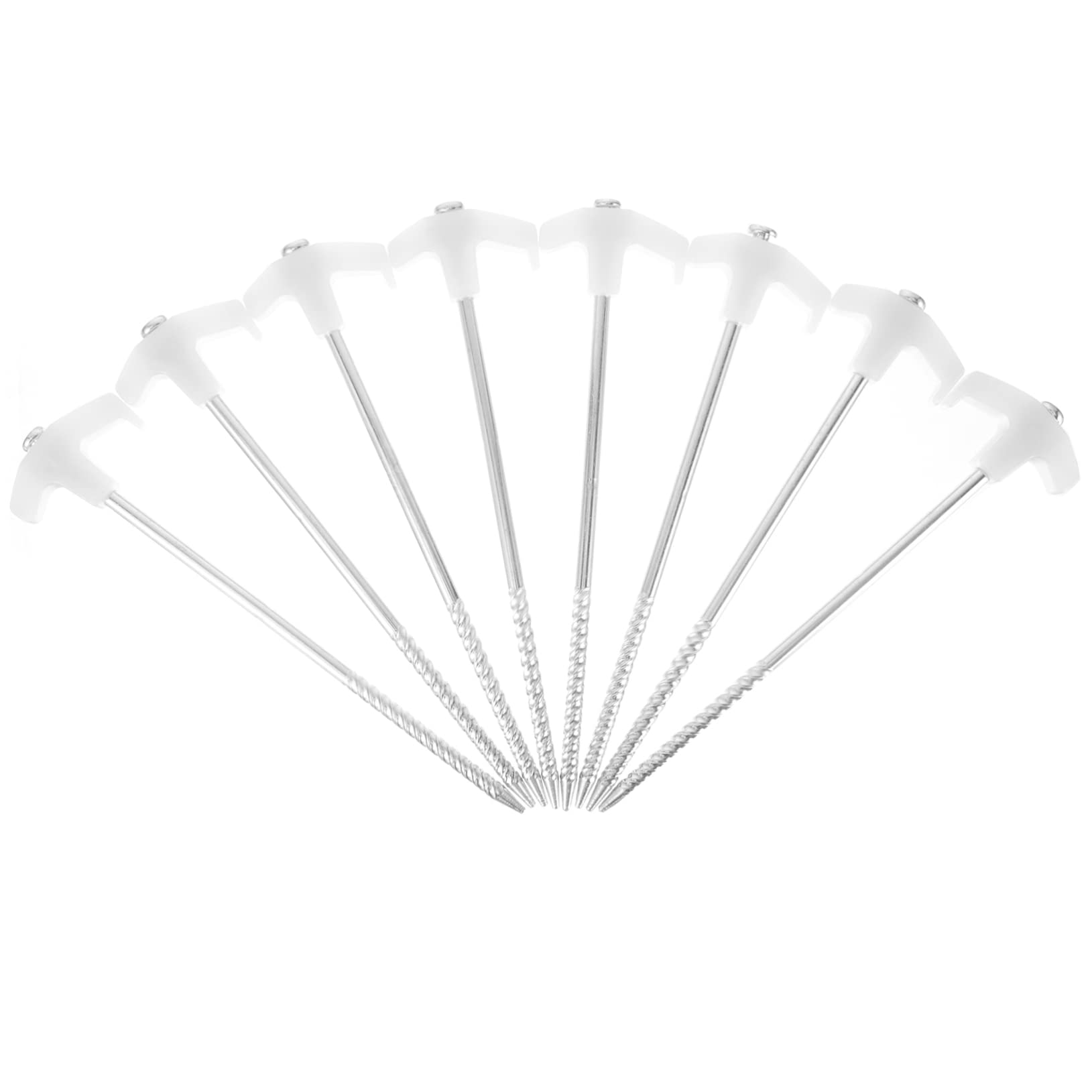 8 Piezas Piquetas Camping Resistentes Estacas Tienda Pequeñas para Duros Anclajes para Tiendas Toldos y Camping Exterior