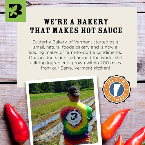 Image of Butterfly Bakery of Vermont - Ghost Verde Pickle Genersaucity Hot Sauce, Bold Medium-Hot Heat, Spicy Pickled Flavor - Vegan & Vegetarian - Made with Natural, Vermont-Grown Ingredients, 5 fl oz