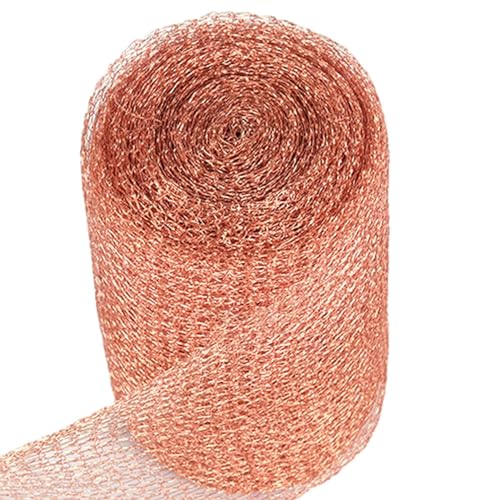 Malla De Cobre Lana - Cobre Mes Doble Capa, Malla De Cobre Puro Cortable | Red De Cobre Screen Roll Slug Barrier, Red De Cobre Multiusos, Red Anticaracol Red Cobre Para Ratones, Bloquea Agujeros Para