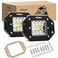 Nilight LED Flush Mount Light Pods Upgraded Spot Flood Combo Beam Driving LED Work Backup Reverse Grill Mount Light for Offroad 4x4 Truck SUV Jeep, 2 Years Warranty (Upgrade 42W Combo Beam)