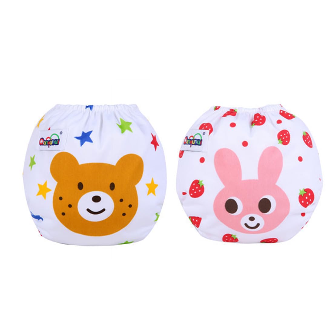 Pannolini Lavabili, Riutilizzabile Pannolini da Nuoto, Costume Pannolino Lavabili, Impermeabile Pannolino Piscina (0-3 Anni), 2 pezzo